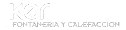 Logotipo de Iker, empresa especializada en fontanería y calefacción, con diseño moderno y tipografía clara.